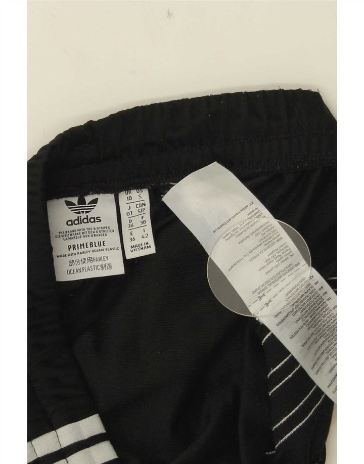 Pantaloni della tuta da donna Adidas UK 10 piccoli poliestere nero