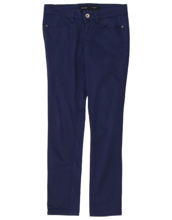 Pantaloni casual skinny da donna Guess W26 L28 in cotone blu navy