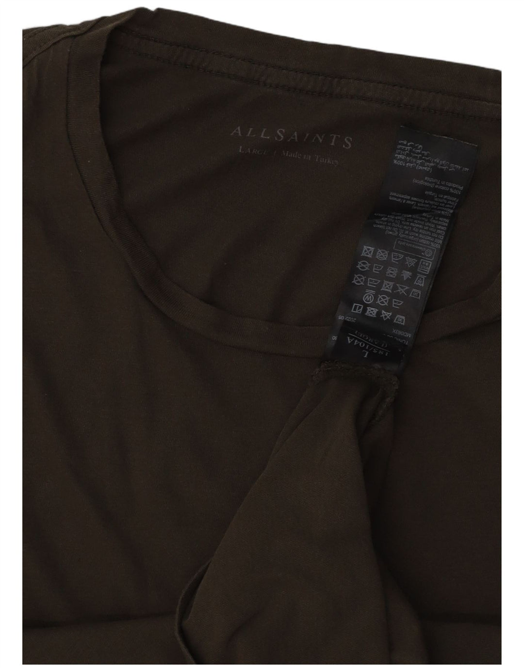 T-shirt da uomo ALL SAINTS Top grande in cotone kaki