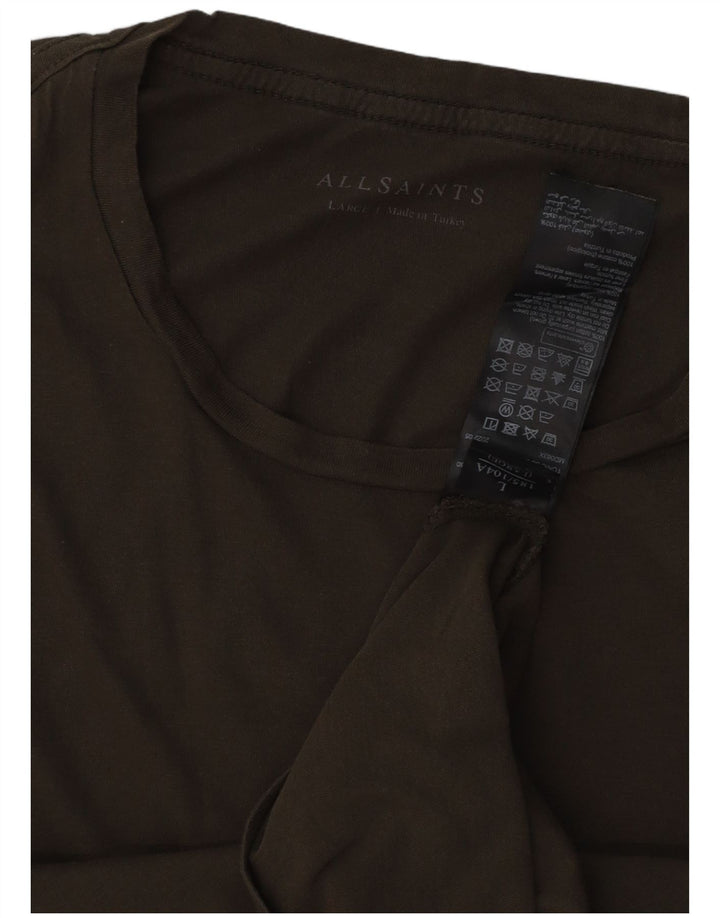 T-shirt da uomo ALL SAINTS Top grande in cotone kaki