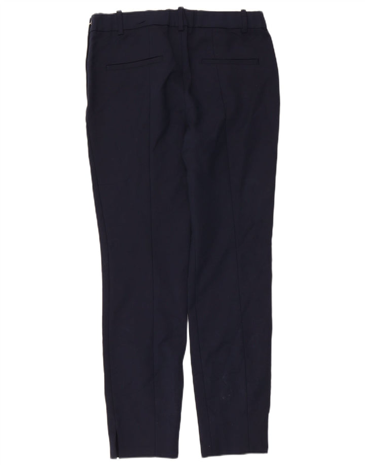Pantaloni casual slim da donna Zara medi W30 L27 blu navy