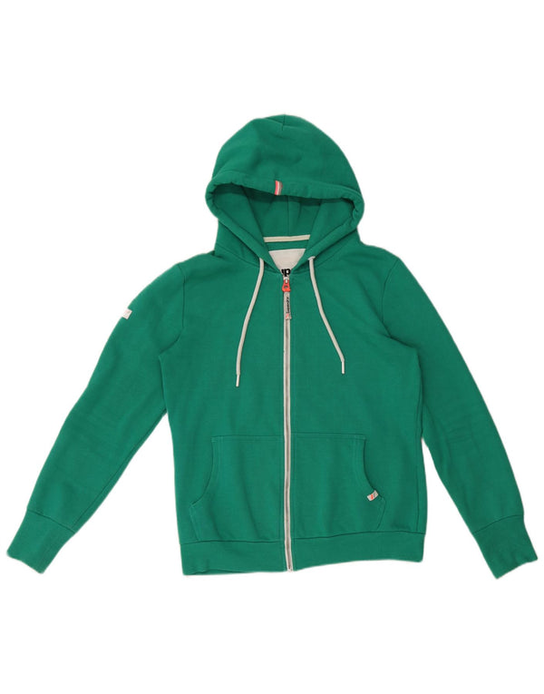 Maglione con cappuccio e zip da donna Superdry UK 14 Cotone verde medio