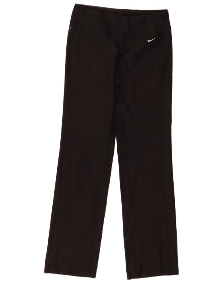 NIKE Womens Dri Fit Tracksuit Trousers UK 10 Small  Black