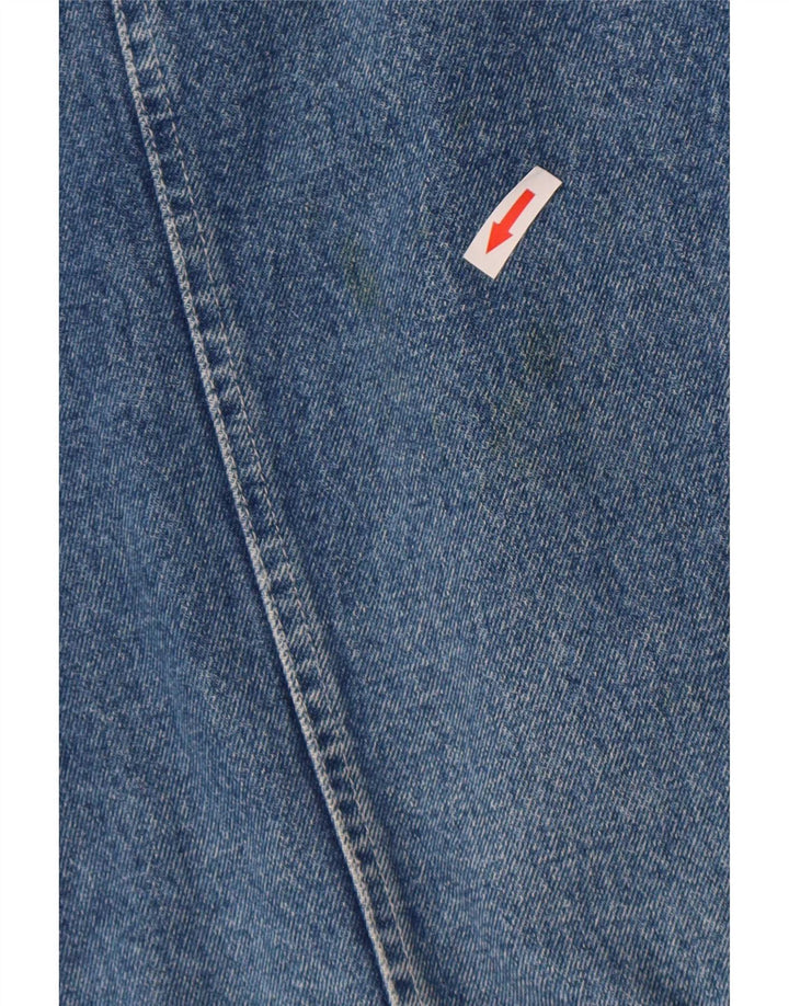 Giacca di jeans da uomo CLARK UK 40 grande patchwork blu