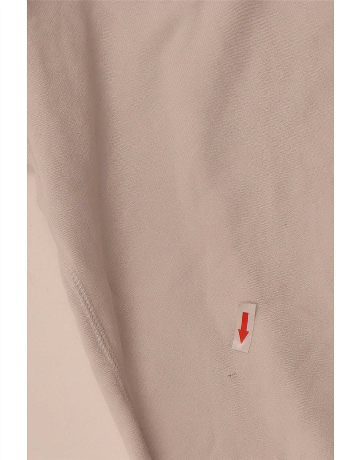 Felpa oversize da donna Adidas UK 10 piccola in cotone bianco