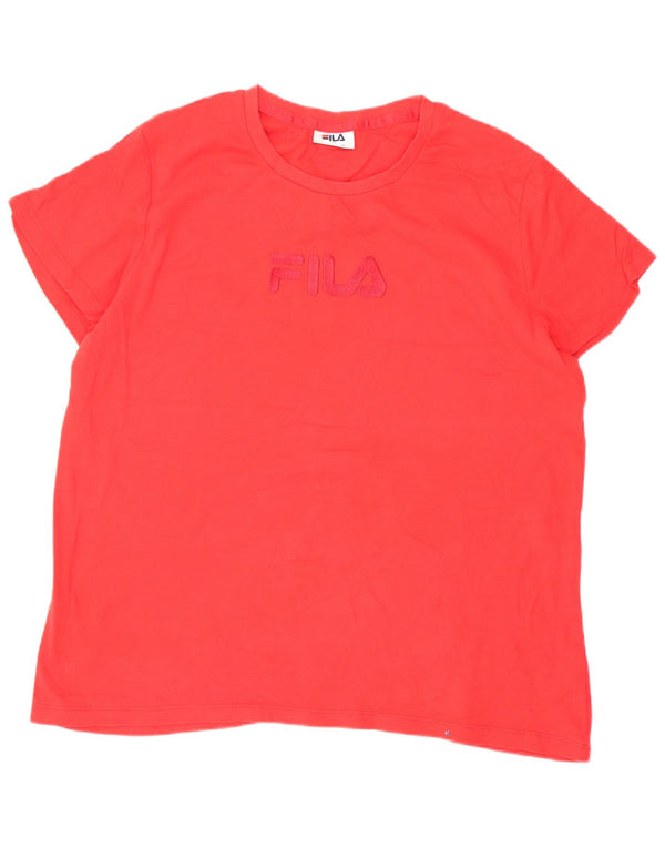 Maglietta grafica per ragazze Fila Top 15-16 anni in cotone rosso