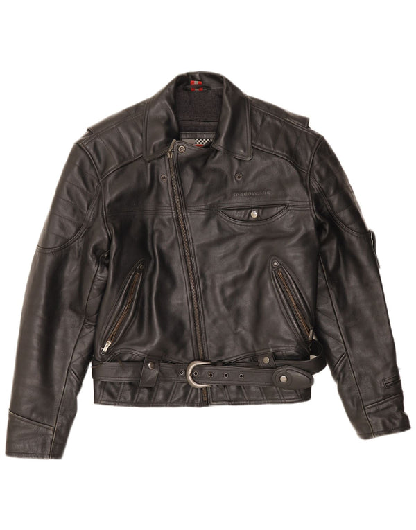 Giacca da motociclista in pelle da uomo HEIN GERICKE UK 40 Large in pelle nera