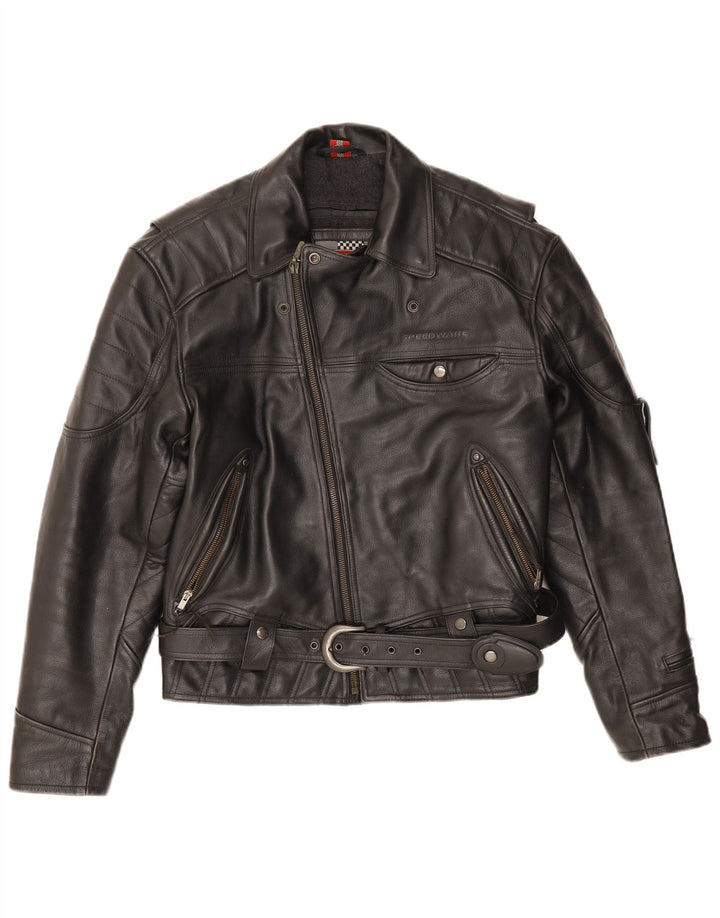 Giacca da motociclista in pelle da uomo HEIN GERICKE UK 40 Large in pelle nera