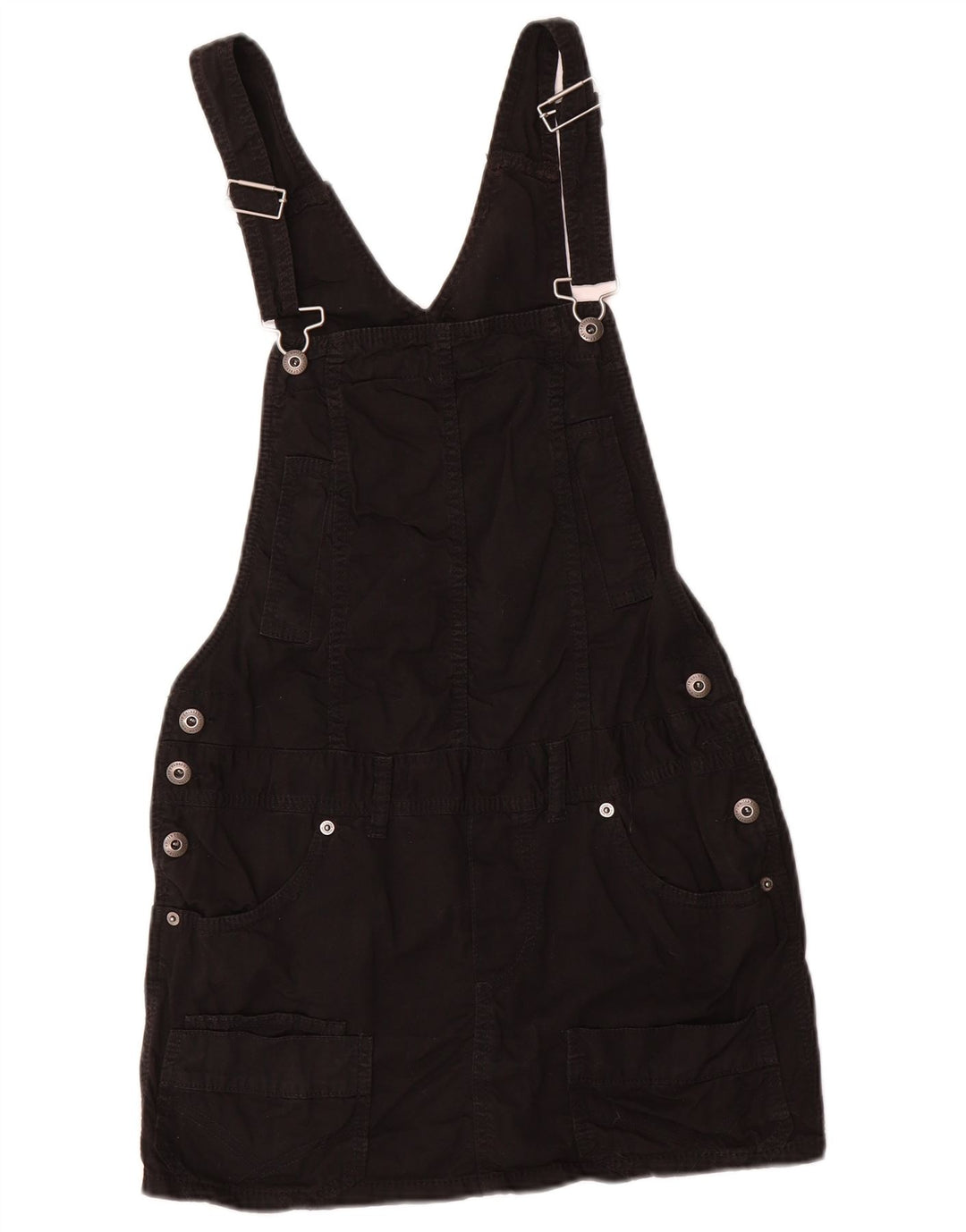 Abito Salopette Donna Benetton IT 42 Medio Nero Cotone