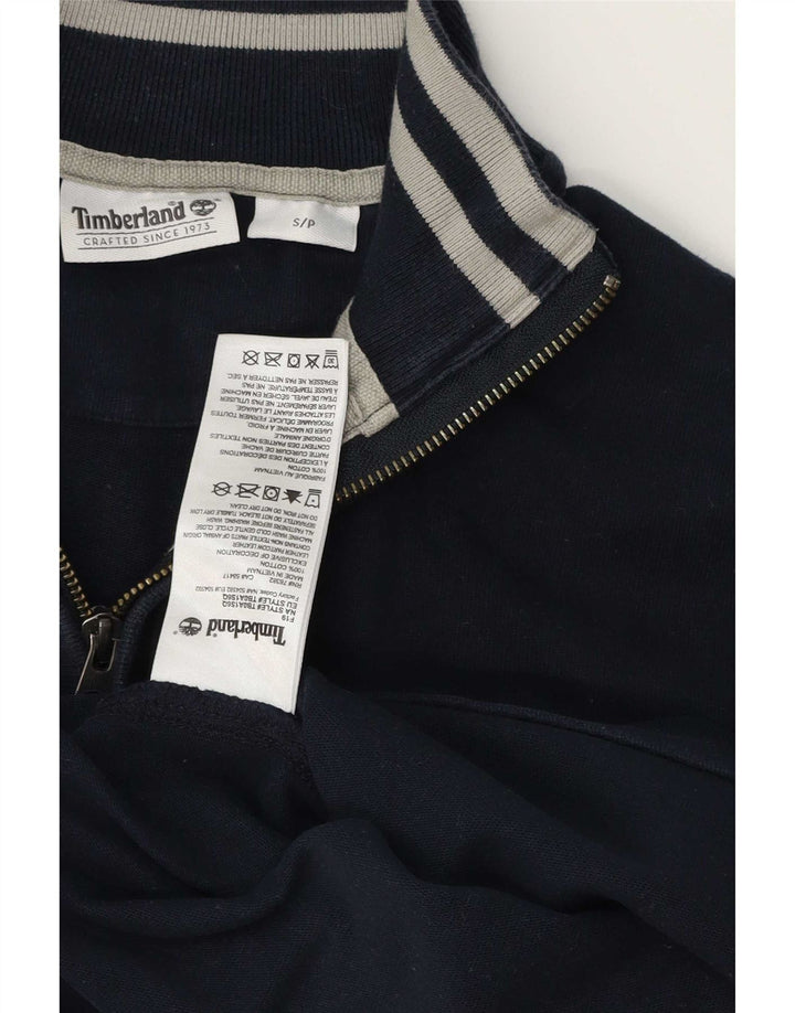 Timberland Felpa con collo con zip da uomo Maglione piccolo in cotone blu navy