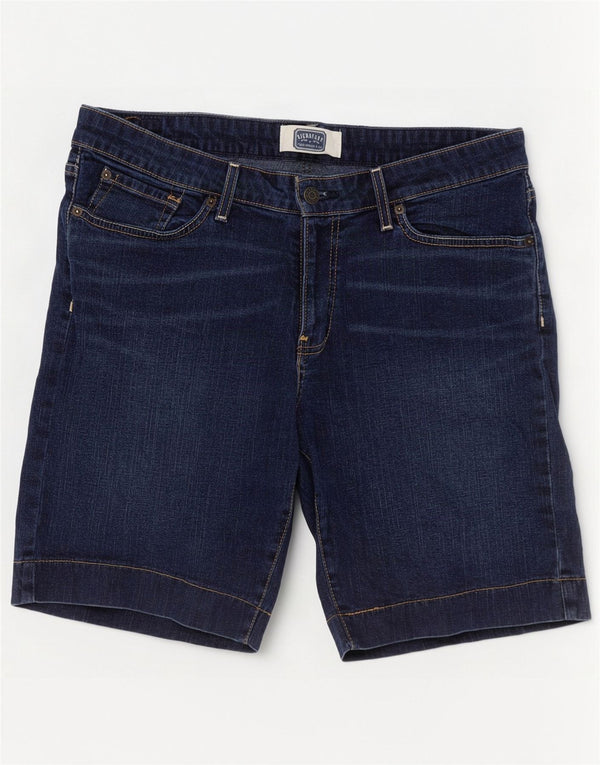 Pantaloncini di jeans firmati da donna Levi's US 12 Large W34 cotone blu navy