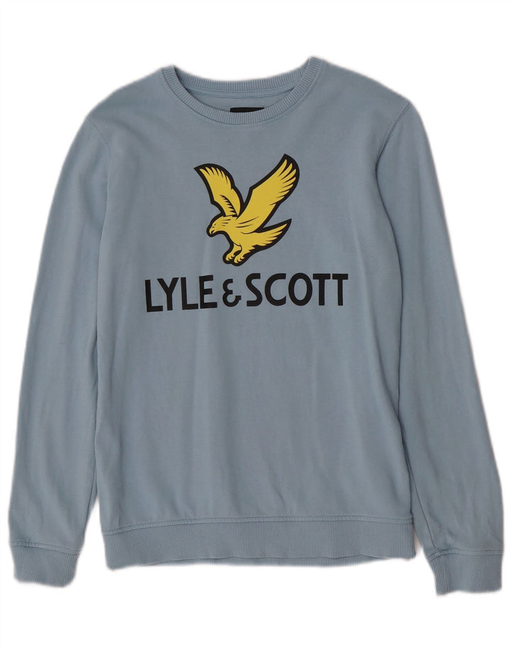 Felpa grafica da bambino Lyle & Scott 12-13 anni in cotone blu