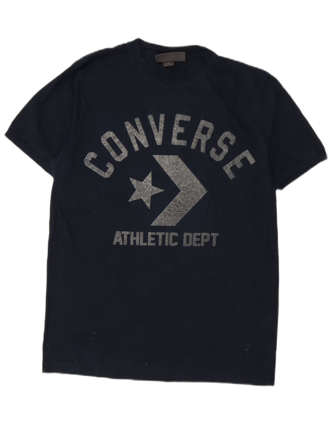 T-shirt grafica da uomo Converse Top Small in cotone blu navy