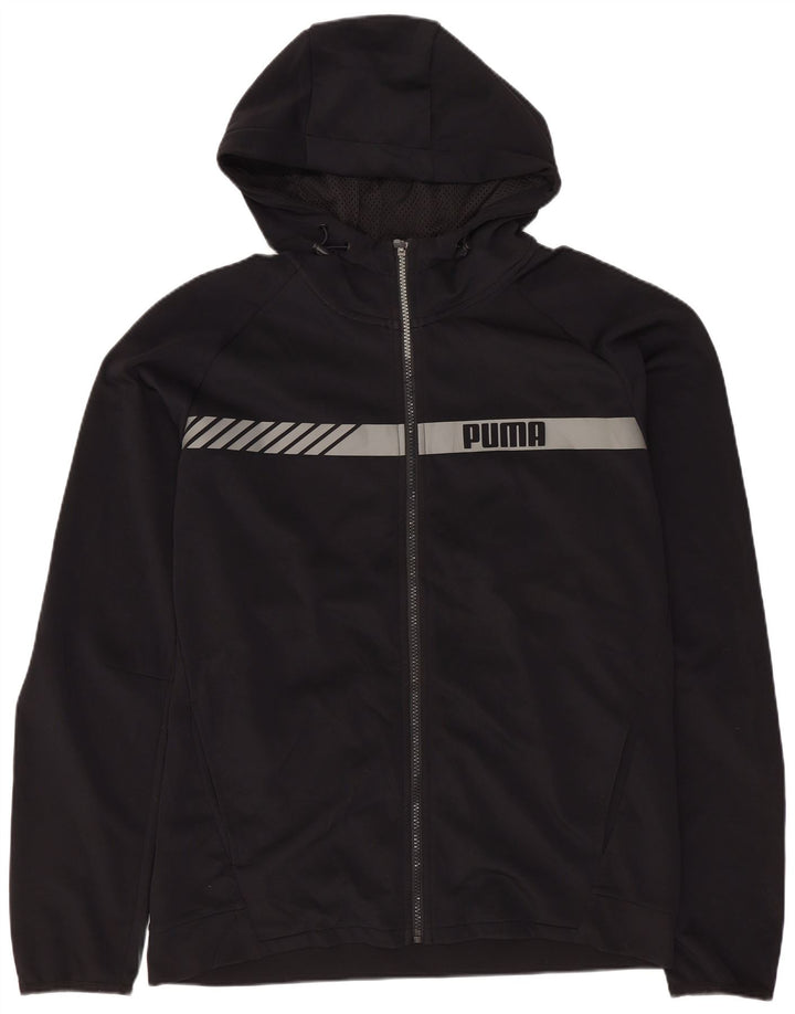 Felpa con cappuccio e zip PUMA da uomo di colore nero medio