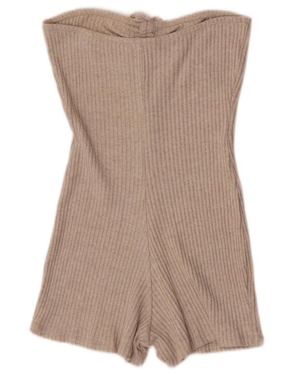 Tutina corta senza spalline da donna Zara UK 14 grande Beige