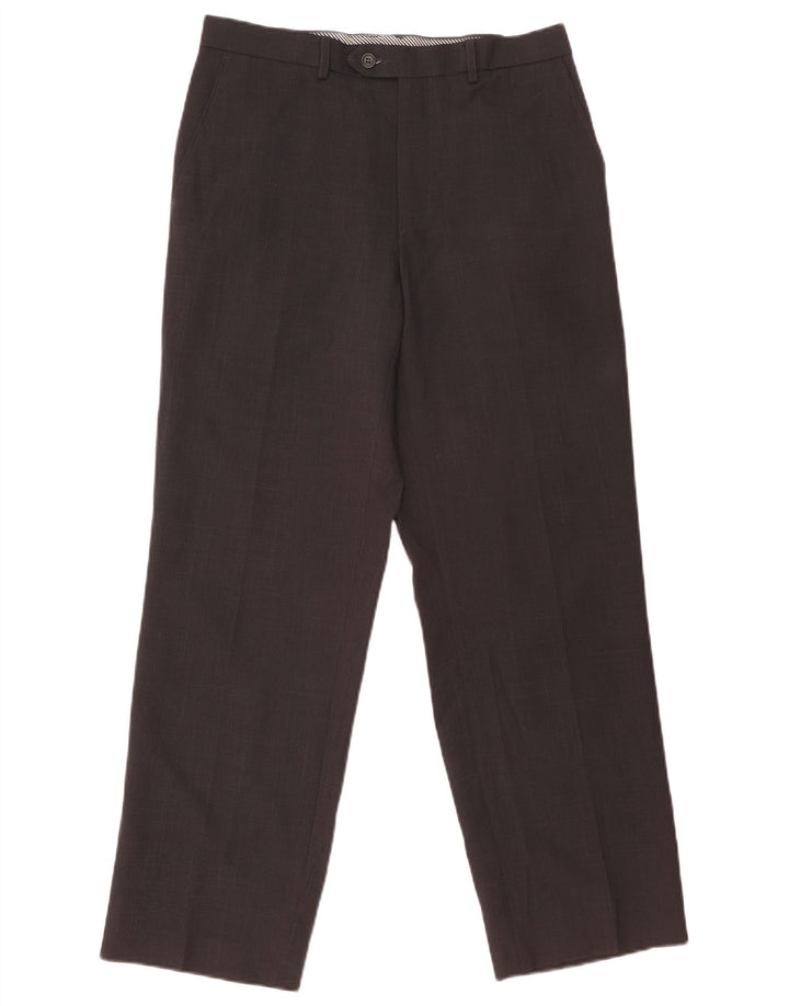 Pantaloni da abito dritti da uomo Marks & Spencer W34 L31 neri