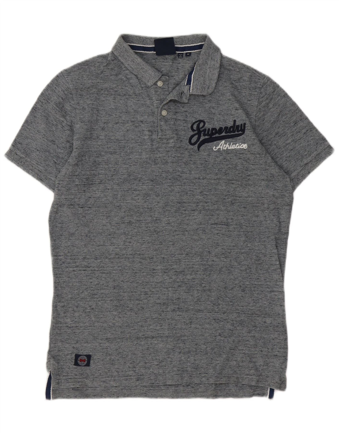 Polo grafica da uomo Superdry in cotone mélange grigio medio