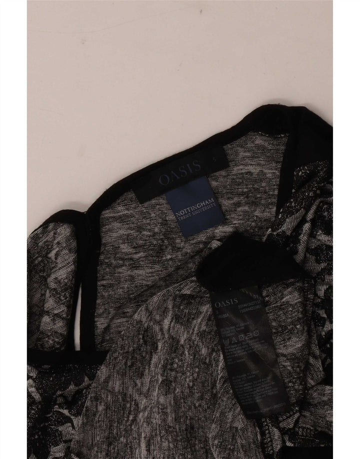 Camicetta da donna Oasis Top UK 10 Piccolo poliestere floreale nero