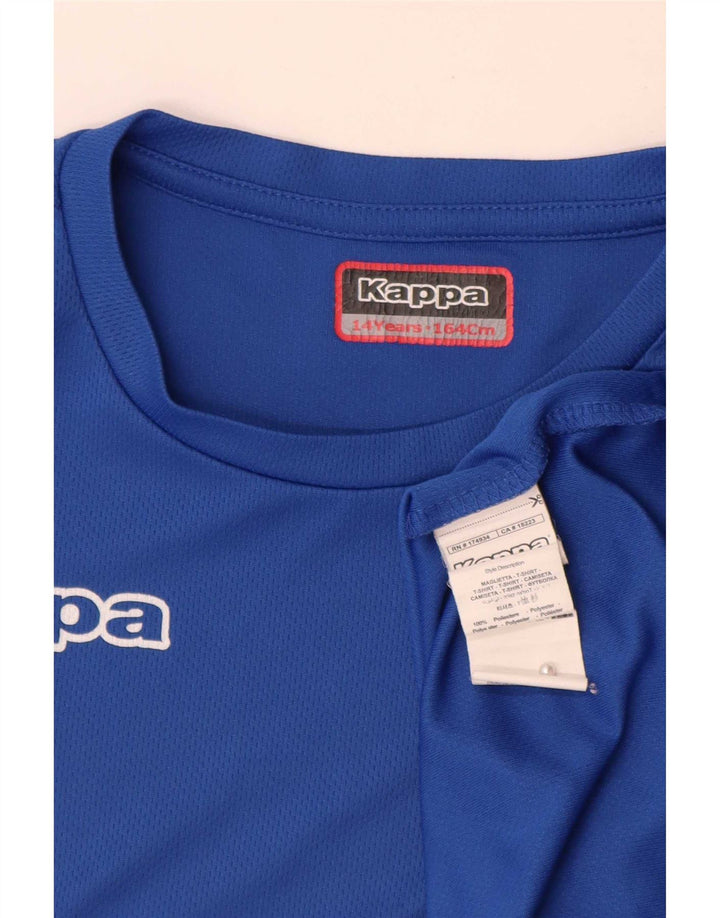 T-shirt grafica Kappa per ragazzi 13-14 anni in poliestere blu