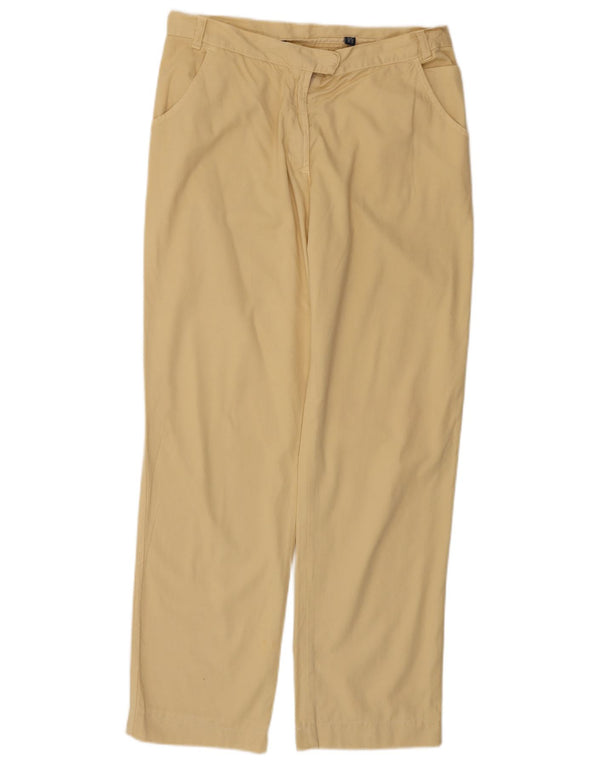 Pantaloni chino dritti da donna Ellesse UK 18 XL W36 L30 Cotone giallo