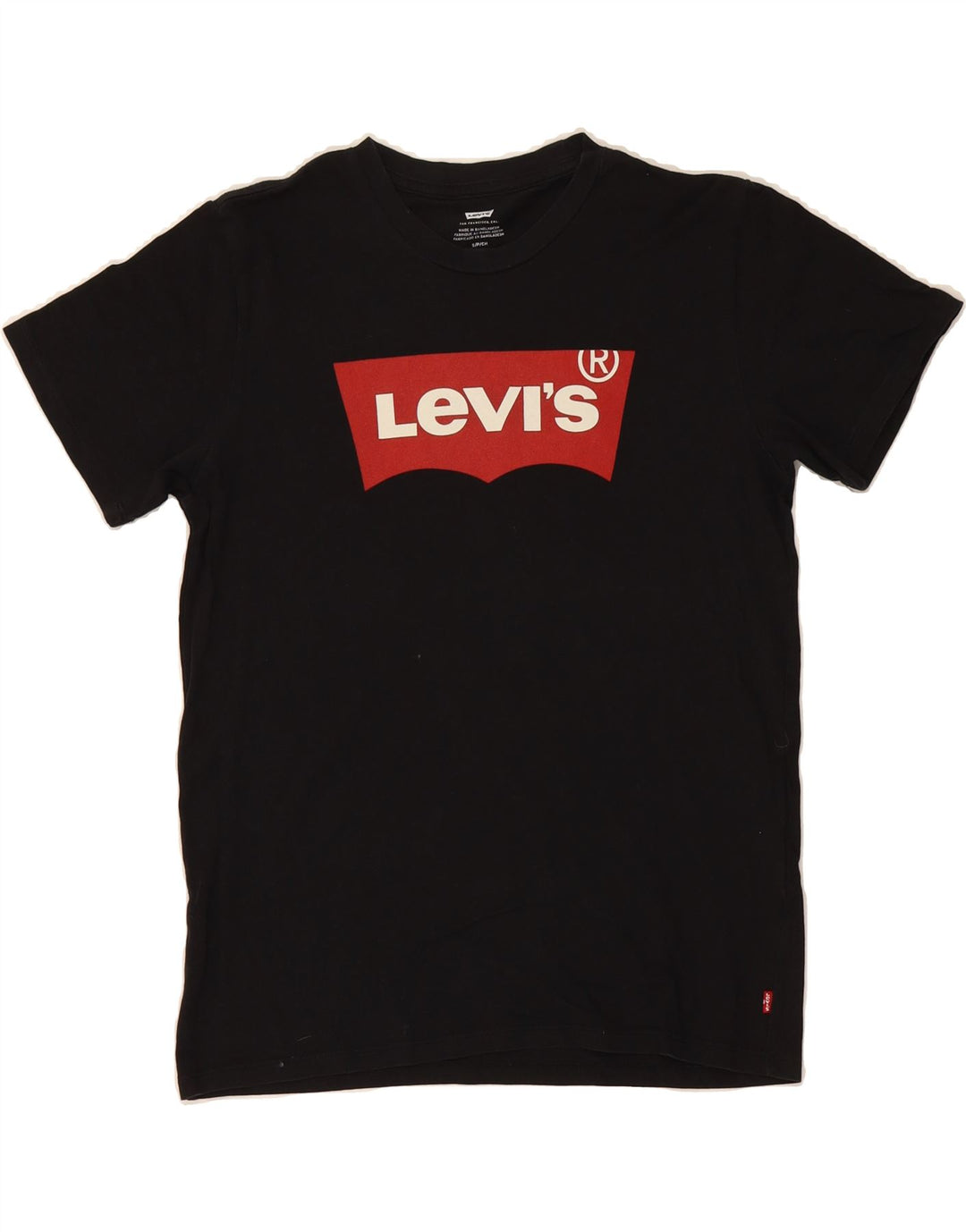 LEVI'S Mens Graphic T-Shirt Top Small Black Cotton Vintage Levi's and Second-Hand Levi's from Messina Hembry 