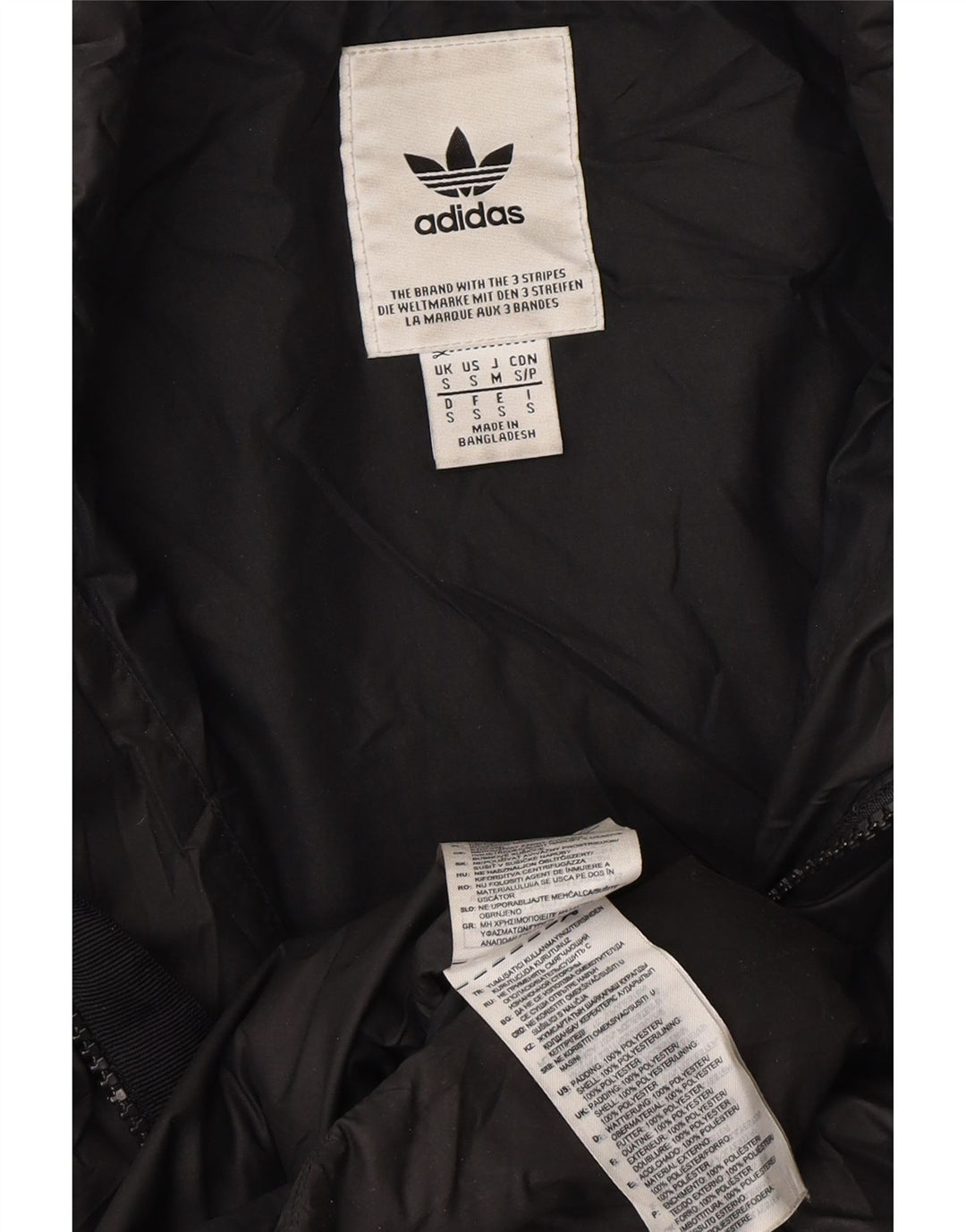 Gilet imbottito da donna ADIDAS UK 10 piccolo poliestere nero