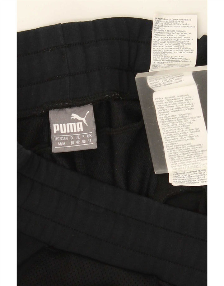 Leggings grafici crop da donna Puma UK 12 cotone medio nero