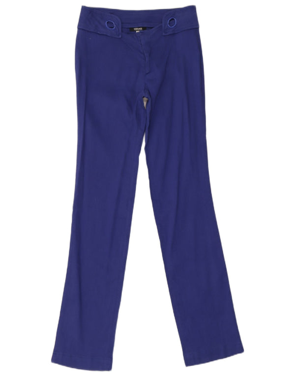 Pantaloni casual slim da donna Versace IT 40 Small W26 L30 Blu cotone
