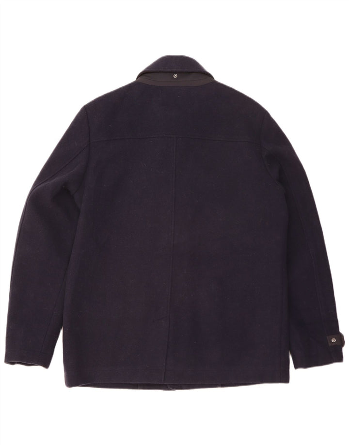 GEOX Giacca da uomo Respira Utility UK 42 XL Lana blu navy