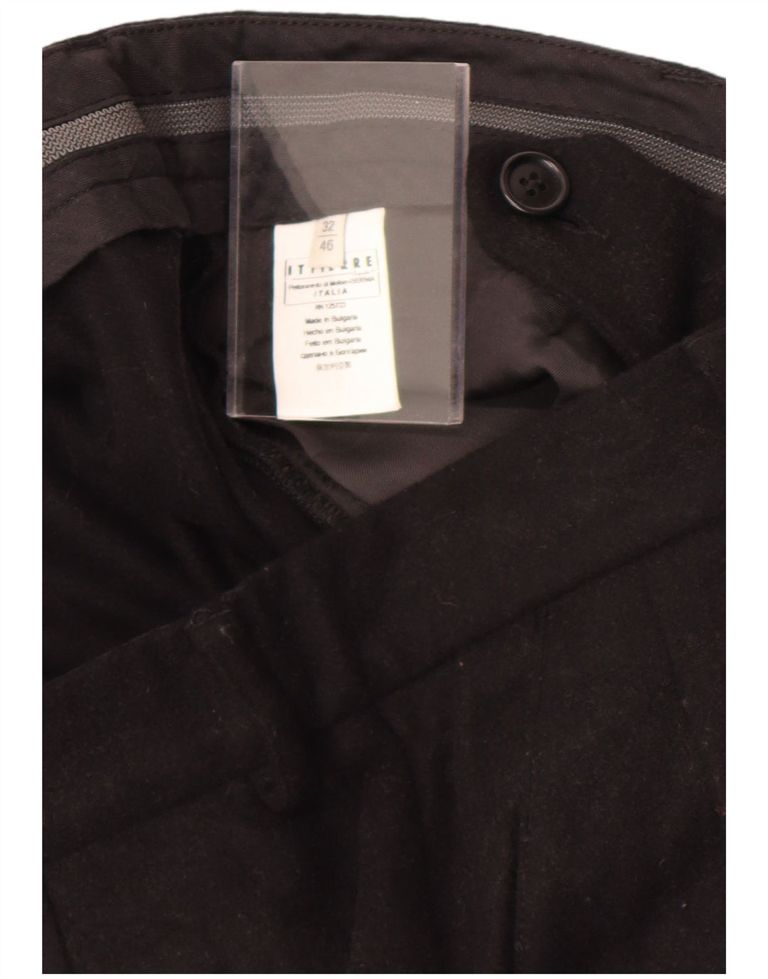 Pantaloni da abito dritti da uomo Pierre Balmain W32 L27 neri classici