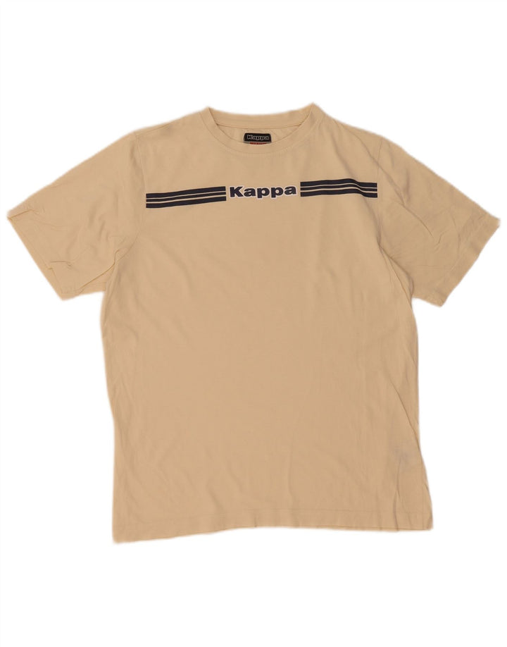 T-shirt grafica da uomo Kappa Top in cotone beige medio