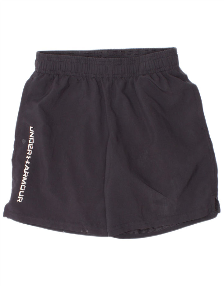 Pantaloncini sportivi grafici da ragazzo Under Armour 7-8 anni piccoli in poliestere nero