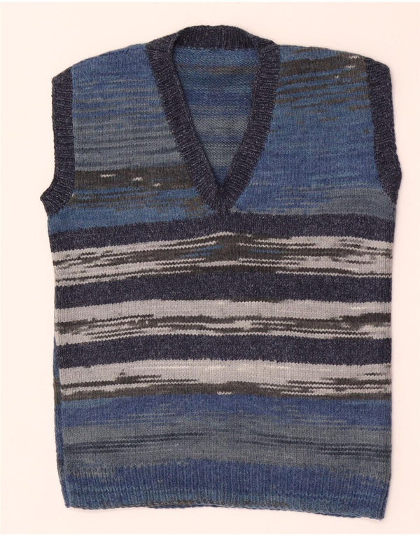 Canotta vintage da uomo, canotta piccola a righe blu