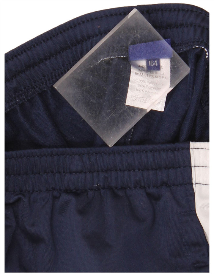 Pantaloni da tuta da ragazzo Asics 13-14 anni in poliestere color block blu navy