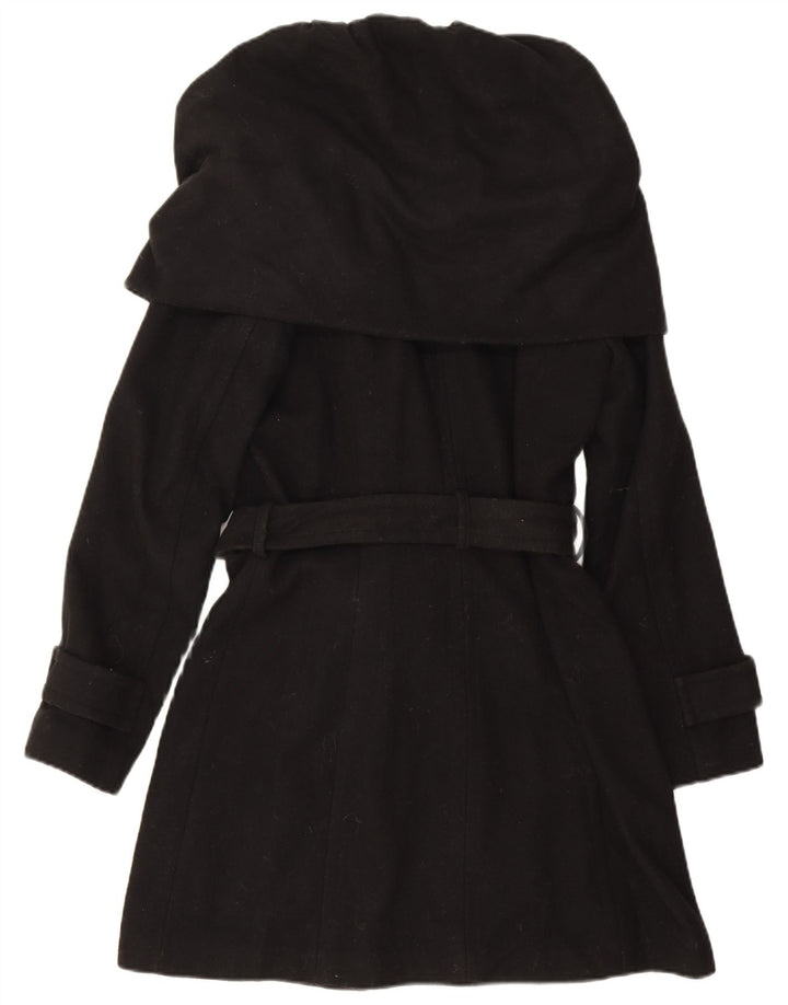 Trench da donna Zara UK 12 medio in lana nera