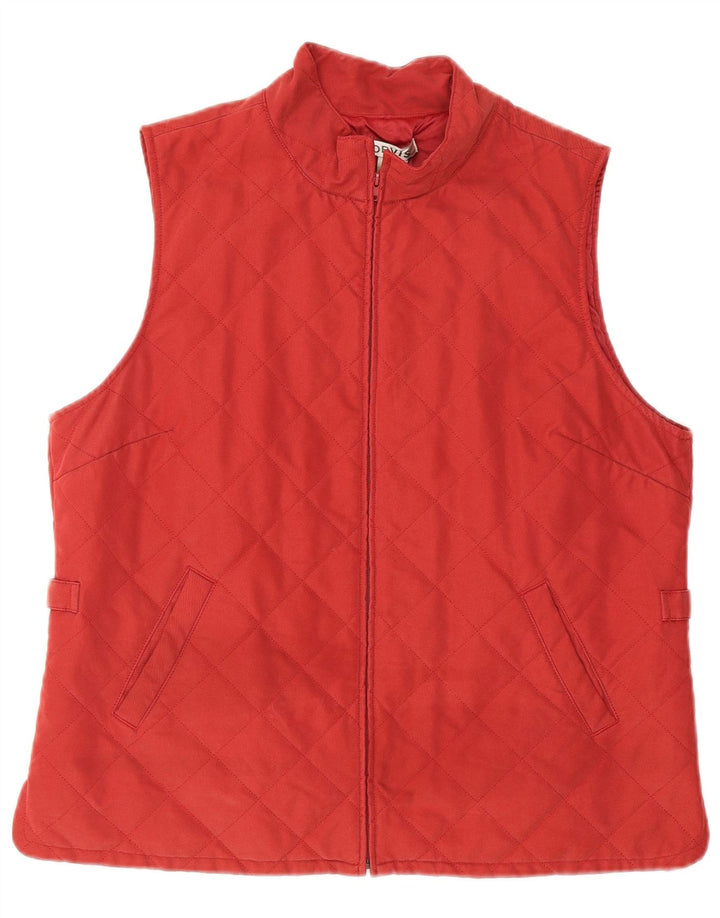 Gilet trapuntato da donna Orvis UK 16 grande rosso poliestere