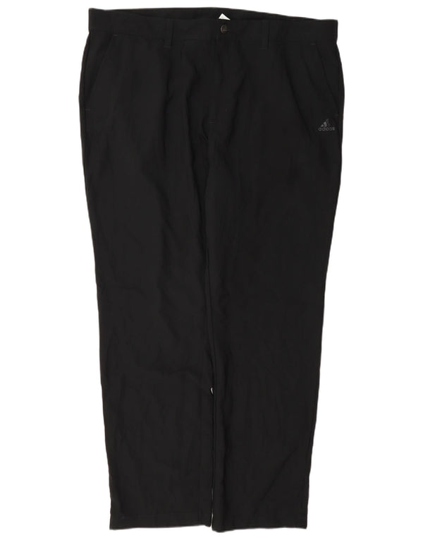 Pantaloni chino dritti da uomo Adidas W40 L32 poliestere nero