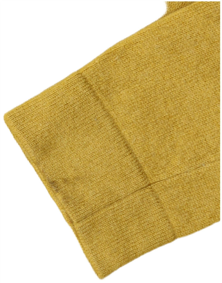 Maglione maglione a collo alto da donna Hobbs UK 12 lana gialla media