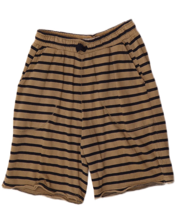 Zara Boys Sport Shorts 13-14 Years W28 L8 Beige Striped