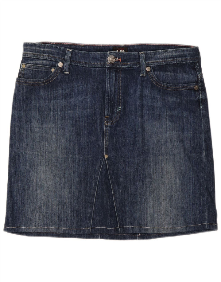 Mini gonna di jeans Como da donna Lee W30 in cotone blu medio