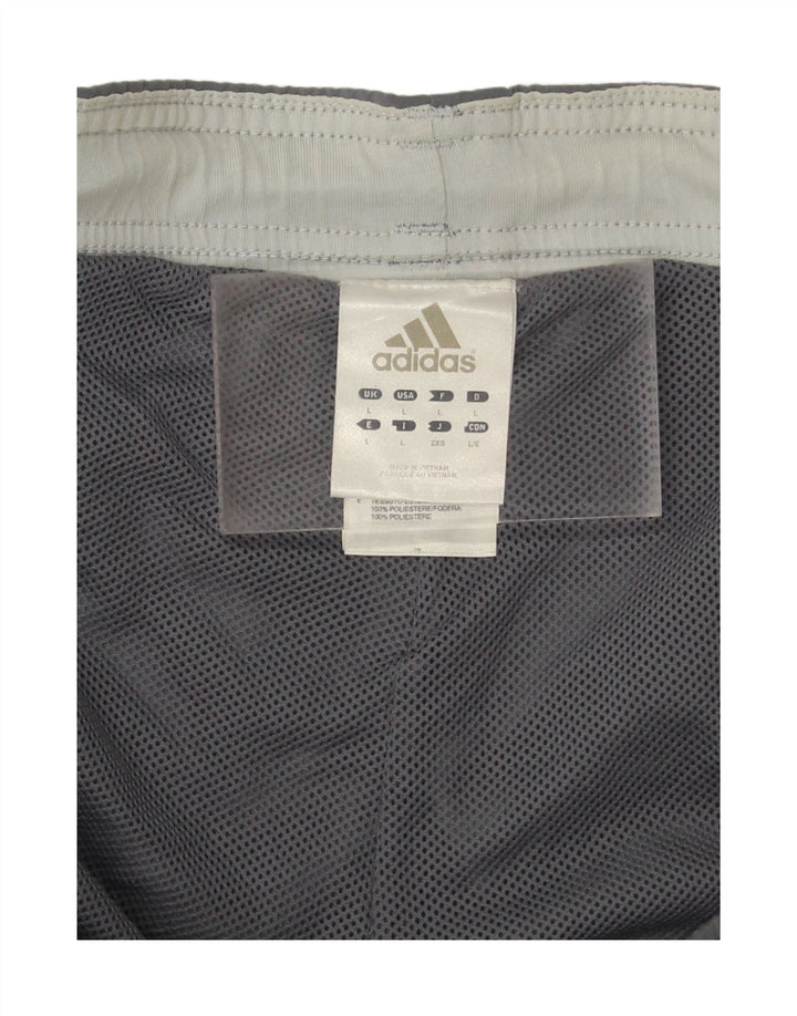 Pantaloni da tuta con grafica ADIDAS da uomo grandi in poliestere grigio