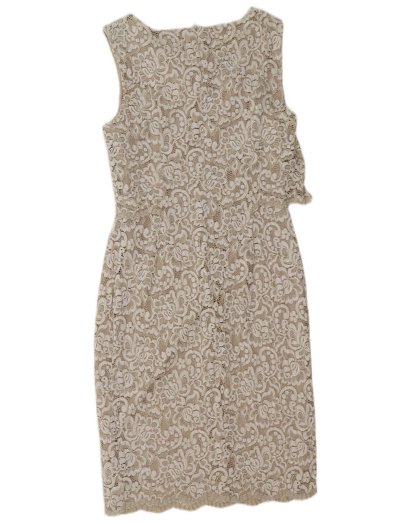 Abito tubino senza maniche da donna Phase Eight UK 12 Nylon floreale beige medio
