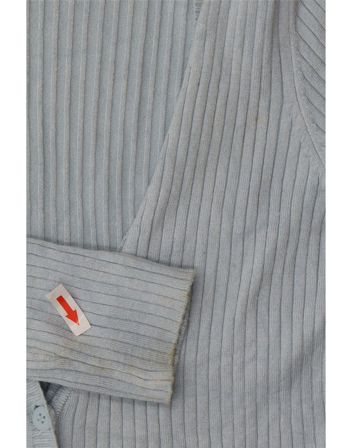 Maglione cardigan da donna Zara UK 12 Rayon blu medio