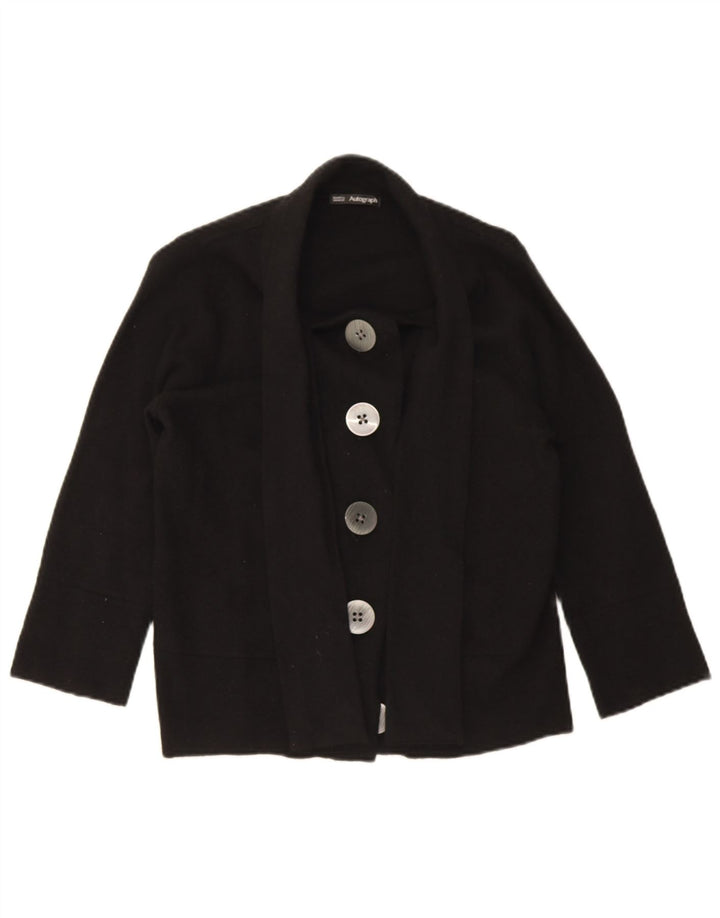 Maglione cardigan autografo da donna Marks & Spencer UK 10 piccolo nero