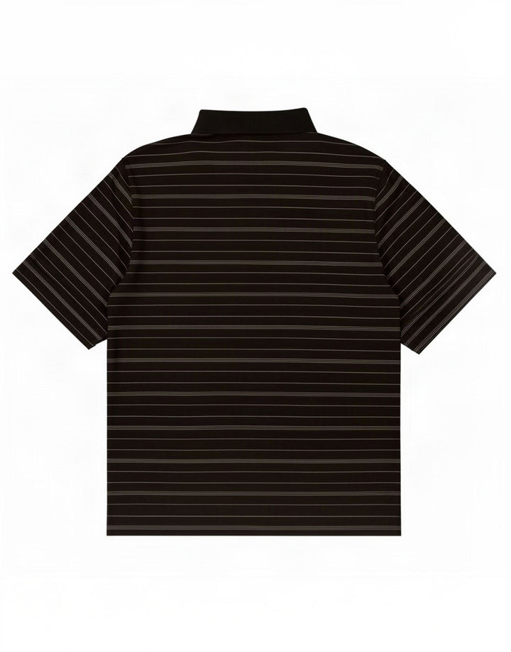 Polo Nike da uomo UK 36/38 piccola poliestere a righe nere