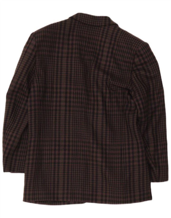 Giacca blazer da donna a 1 bottone Helyett IT 42 Lana pied de poule marrone medio