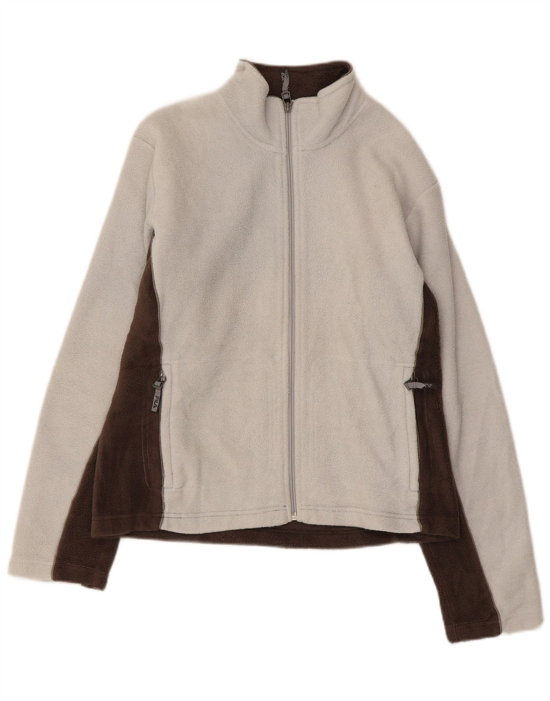 Giacca in pile da donna Fila UK 16 Poliestere color block marrone medio