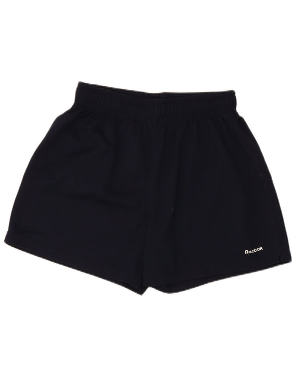 Pantaloncini sportivi Reebok da uomo piccoli in poliestere blu navy