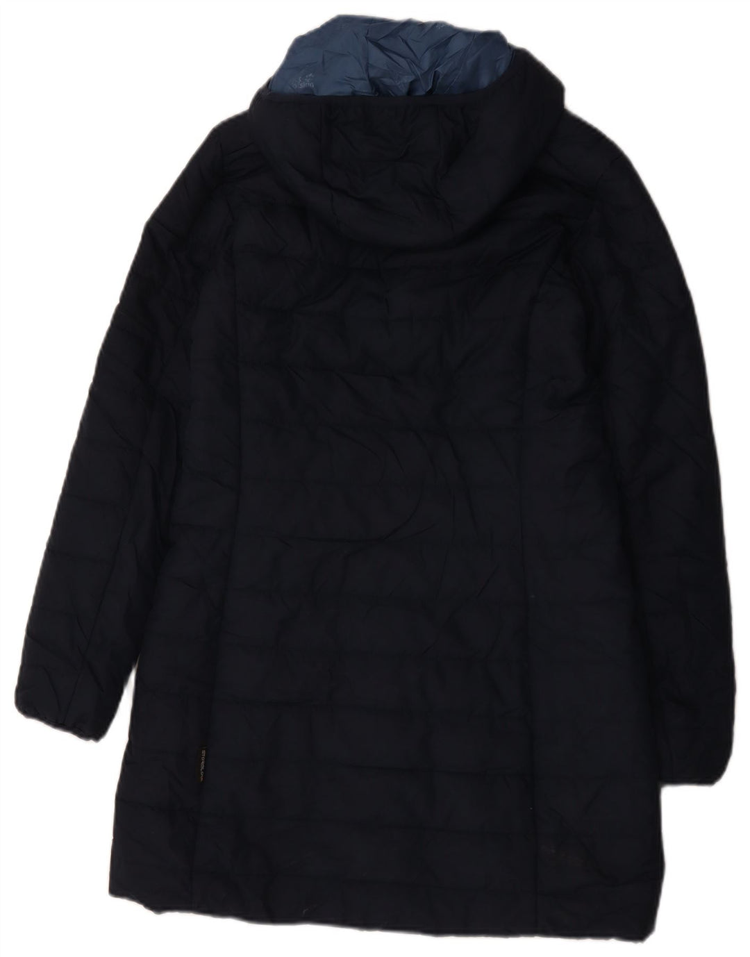 Cappotto imbottito con cappuccio da donna Jack Wolfskin UK 8/10 piccolo poliestere blu navy
