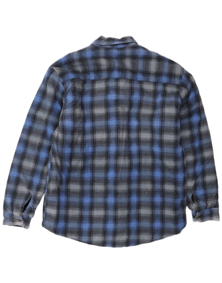 Camicia da uomo in flanella VINTAGE XL in cotone a quadri blu